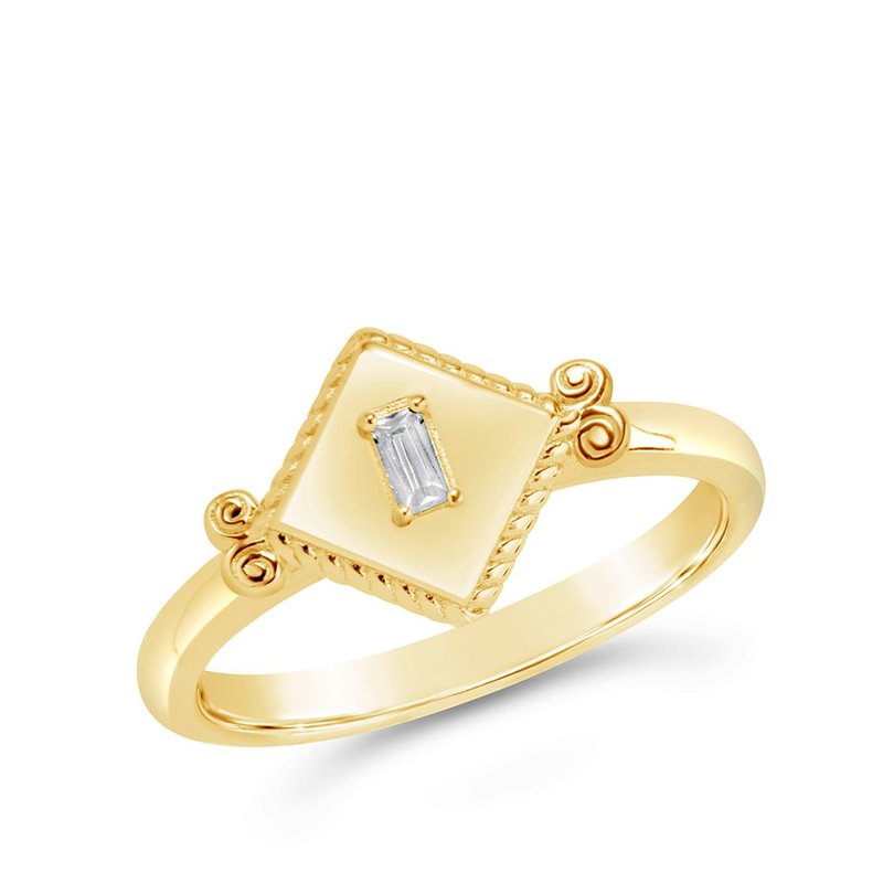 Shop Sterling Forever Sterling Silver Artemisia Ring In Gold