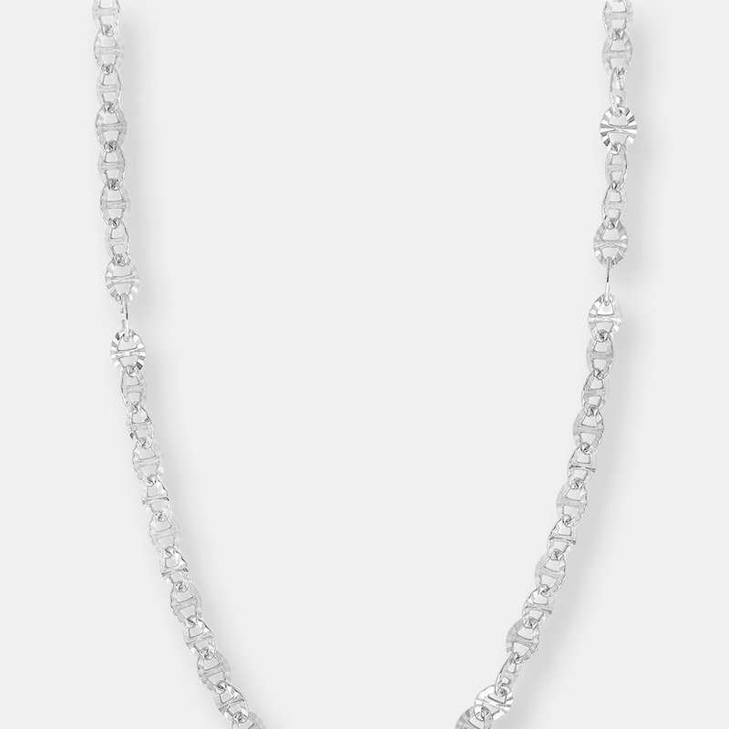 Sterling Forever Sterling Silver Textured Anchor Chain Necklace