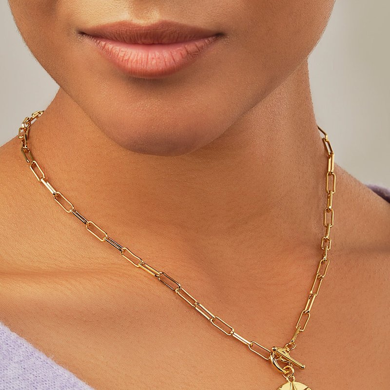 Shop Sterling Forever Sunni Toggle Necklace In Gold