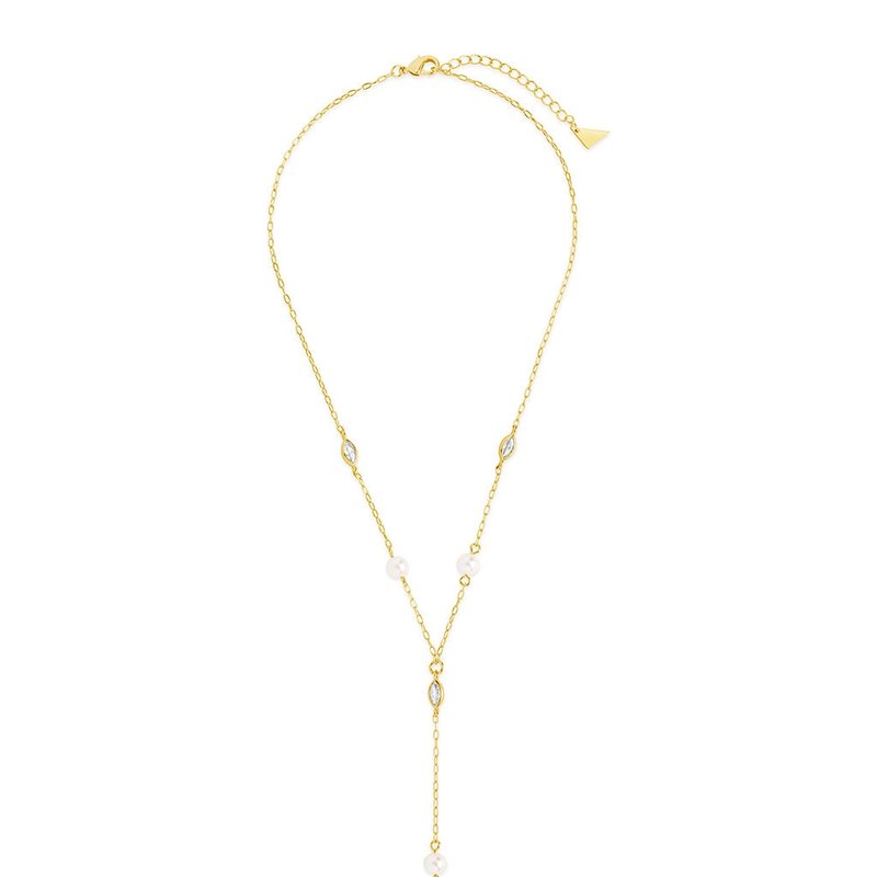 Sterling Forever Tyra Lariat Necklace In Gold