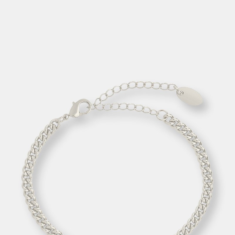 Sterling Forever Winslow Chain Bracelet In Silver