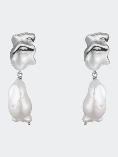 Sterling King Baroque Pearl Mini Earrings - Sterling Silver product