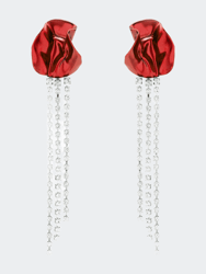 Georgia Crystal Earrings - Ruby Red - Ruby Red