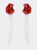 Georgia Crystal Earrings - Ruby Red - Ruby Red
