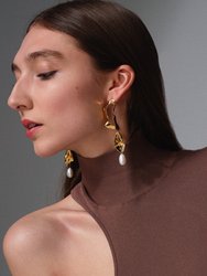 Inside Out Pearl Drop Statement Earrings
