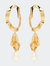 Inside Out Pearl Drop Statement Earrings - Gold