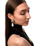 Lola Crystal Baroque Pearl Drop Earrings - Gold/Aquamarine