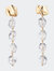 Lucite Drip Mini Earrings - Gold - Gold