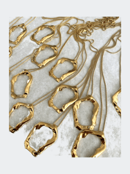Molten Pendant Necklace - Mirror Gold