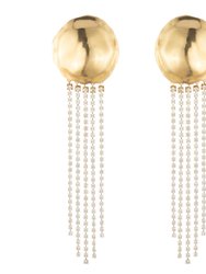 Orbit Crystal Drop Earrings - Gold