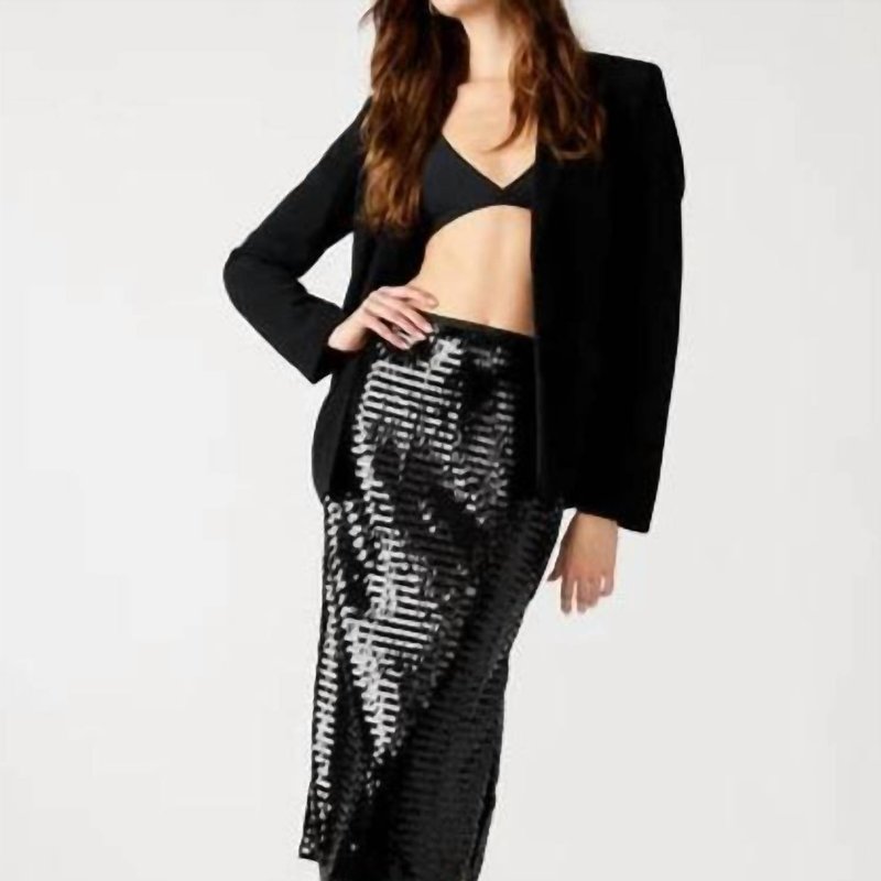 Shop Steve Madden Dinah Midi Skirt In Black