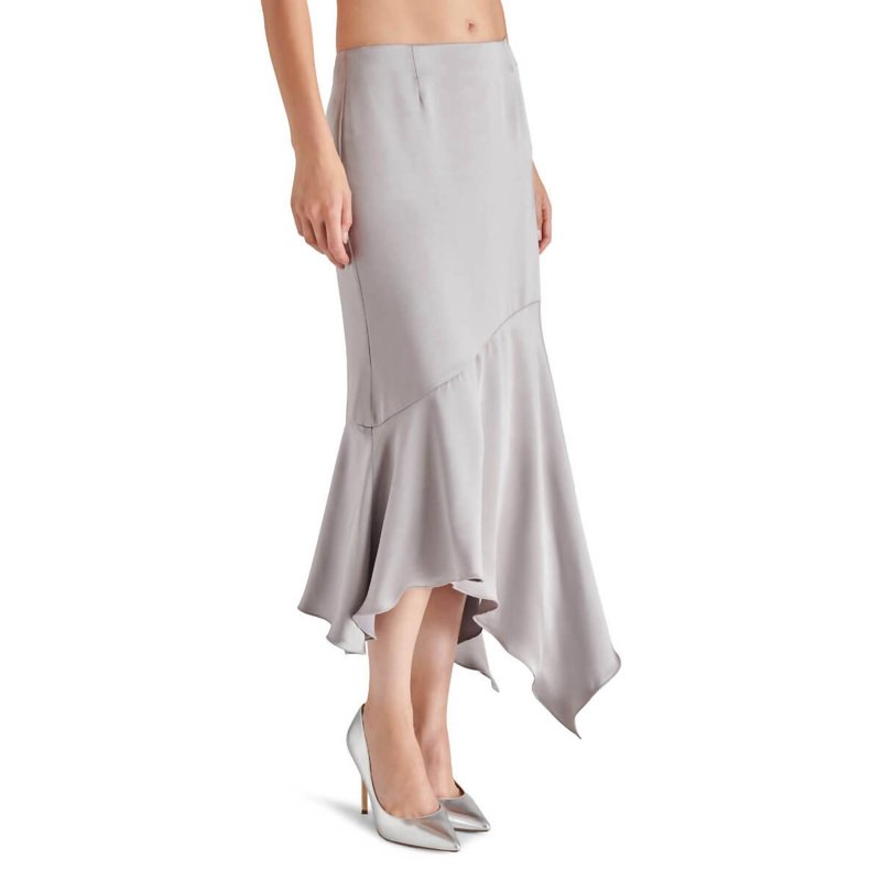 Shop Steve Madden Lucille Midi Skirt In Grey