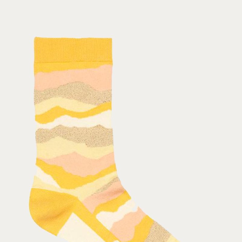 Shop Stine Goya Iggy Horizon Socks In Horizon Gold In Yellow