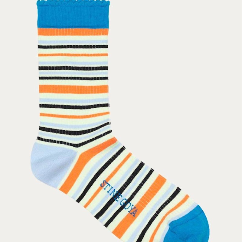 Shop Stine Goya Iggy Multistripe Socks In Multistripes In Blue