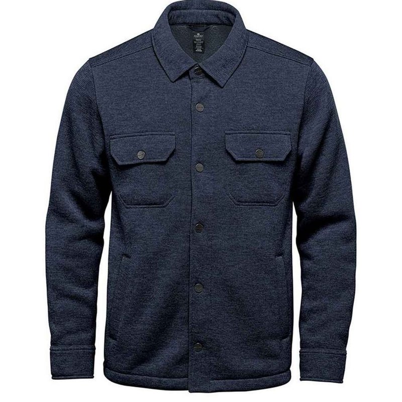 Stormtech Mens Avalante Heather Knitted Shirt Jacket In Blue