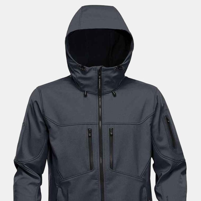 Stormtech Mens Epsilon 2 Twill Hooded Soft Shell Jacket In Grey