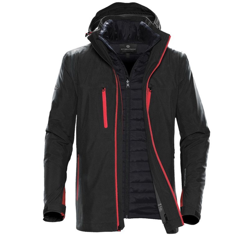 Stormtech Mens Matrix System Jacket (black/bright Red)