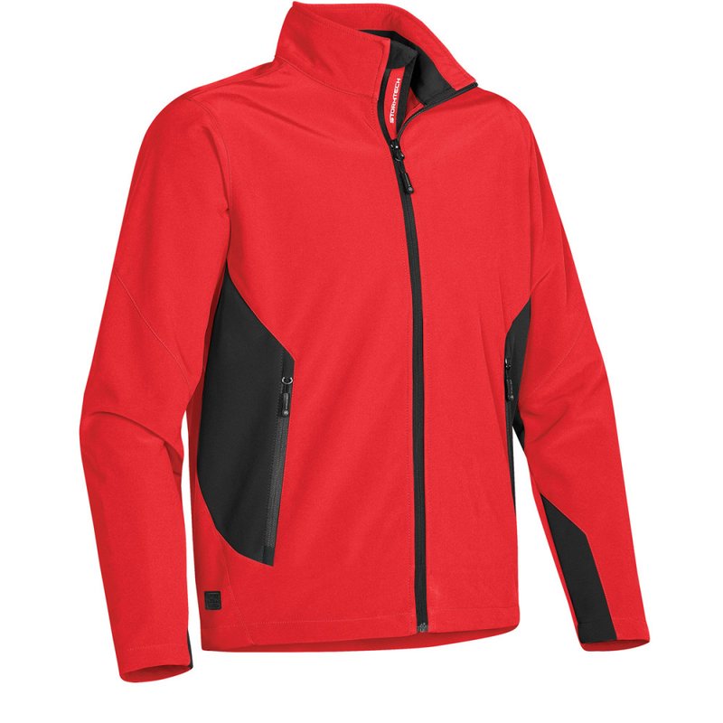 Shop Stormtech Mens Pulse Softshell Jacket (true Red/ Black)