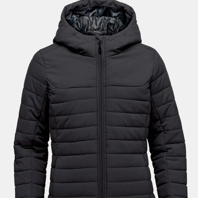 Stormtech Womens/ladies Nautilus Quilted Hooded Jacket In Black