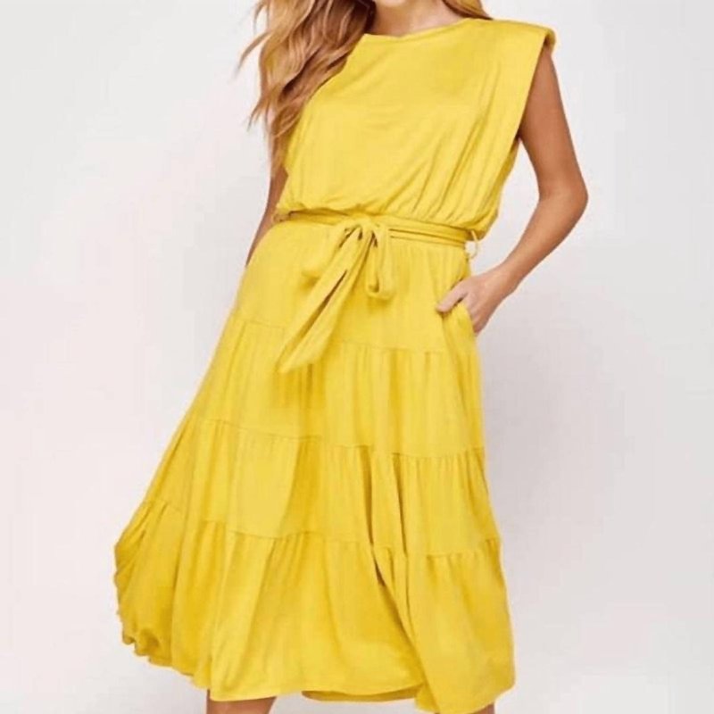 Shop Strut & Bolt Walking On Sunshine Dress In Yellow