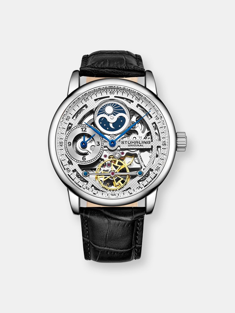 3917 Automatic 43mm Skeleton Watch - Silver