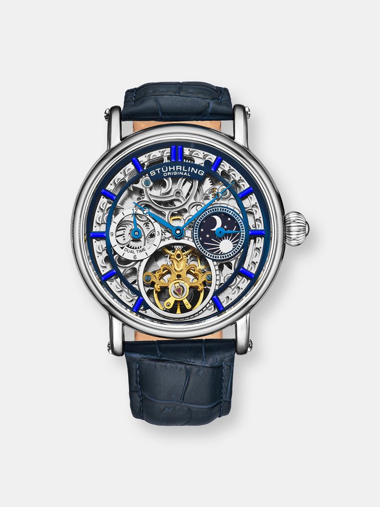 Automatic 43mm Skeleton - Silver/Blue