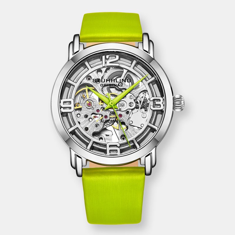 Stuhrling Original Winchester Automatic 40mm Skeleton In Green