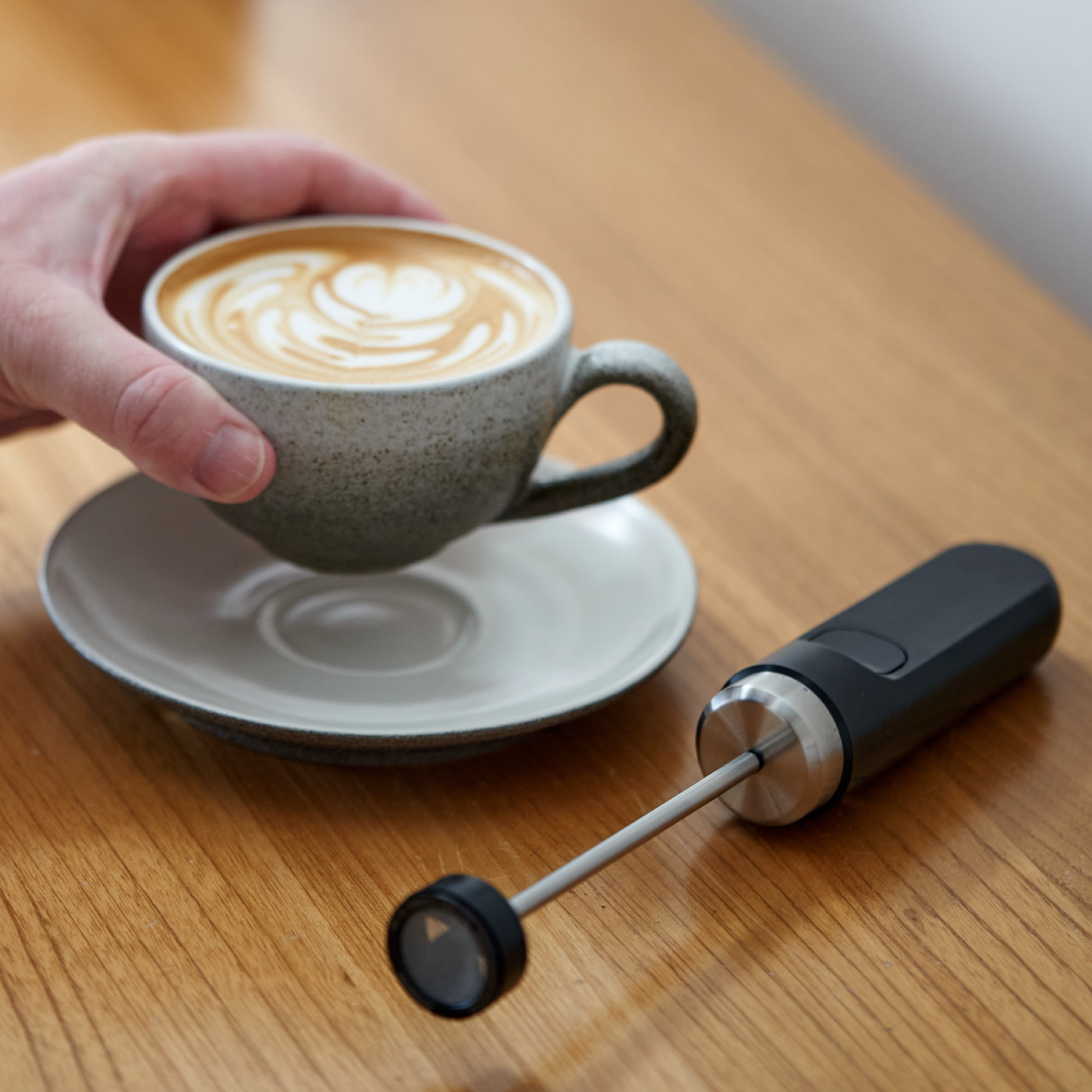 Rechargeable Nano Foamer Frother Black