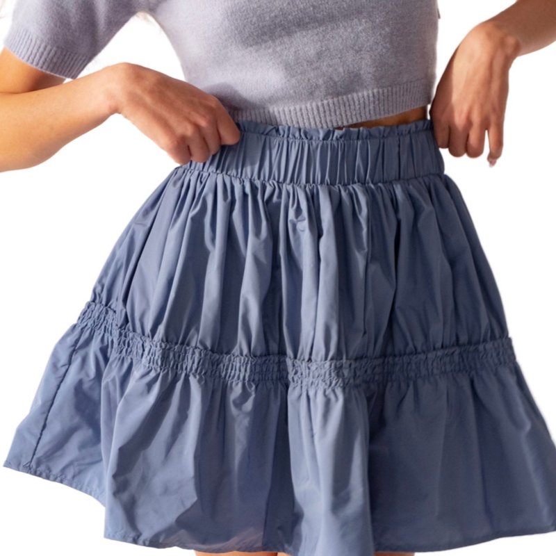 Summer Wren Blue Flared Skirt