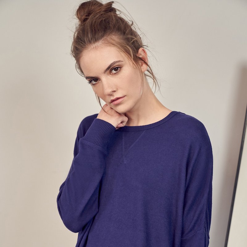 Sunday Citizen Cosset Relaxed Pullover In Zaffre Blue