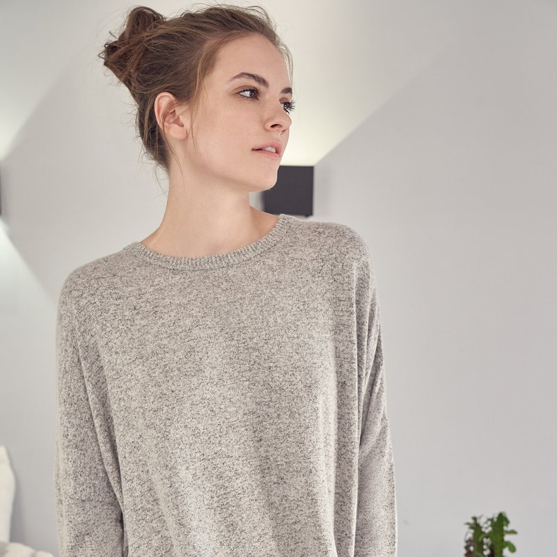 Sunday Citizen Cosset Relaxed Pullover In Moon Over Malta Grey