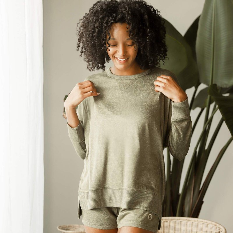 Sunday Citizen Cosset Relaxed Pullover In Green