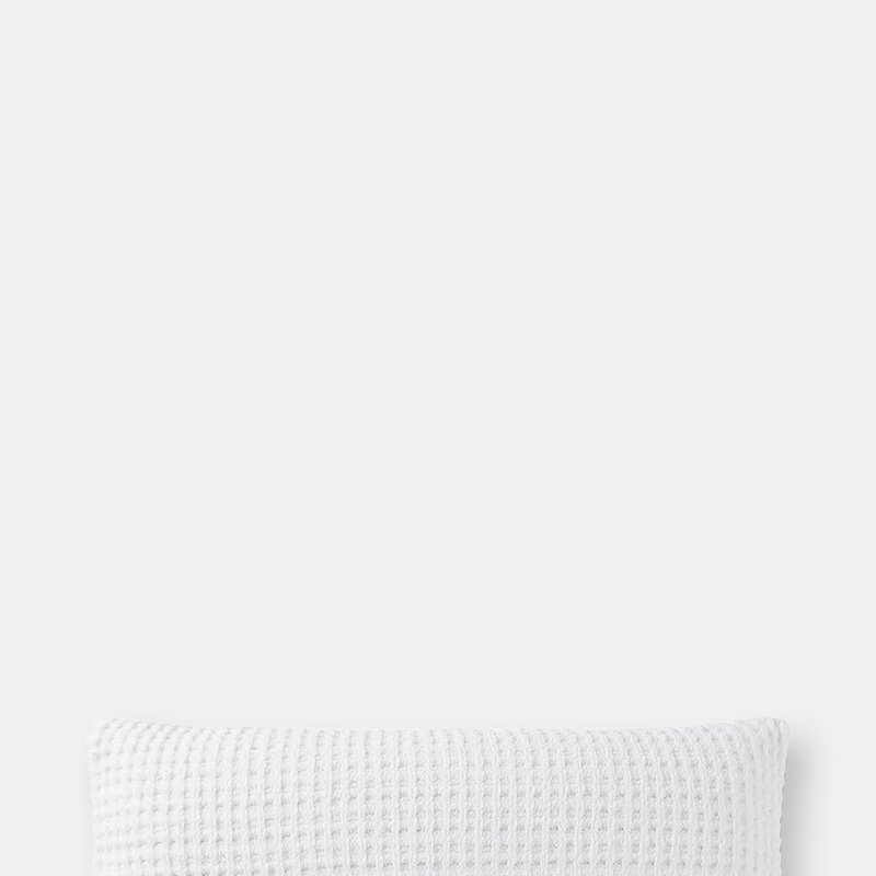 Sunday Citizen Snug Waffle Lumbar Pillow In White