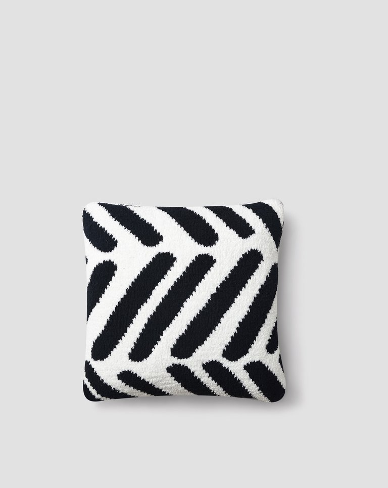 Tulum Throw Pillow - Black - Off White