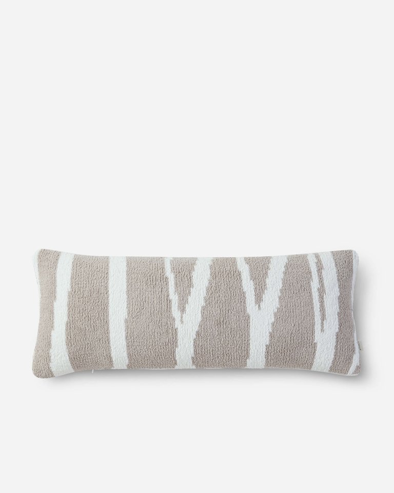 Woodland Lumbar Pillow - Taupe - Off White