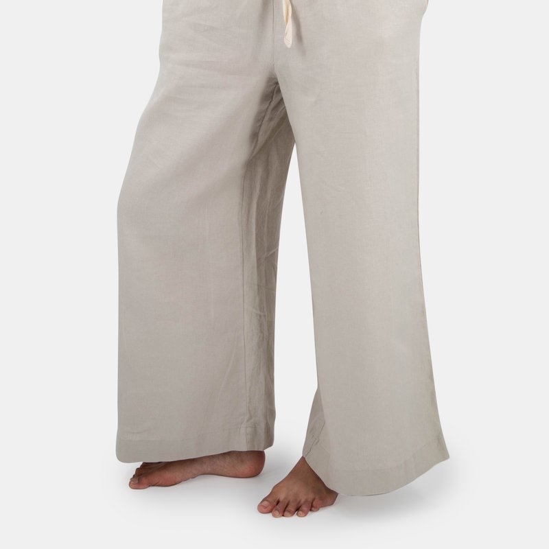 Sunday Morning Ava Wide Leg Linen Pant In White