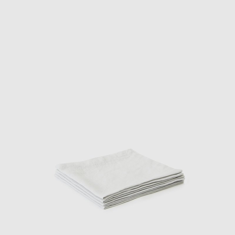 Sunday Morning Berkeley Linen Table Napkins (set Of 4) In White
