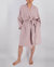 Leia Mid-Length French Linen Robe - Bisque