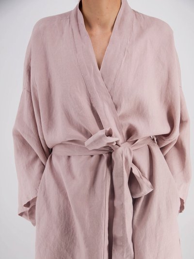 Sunday Morning Leia Mid-Length French Linen Robe product