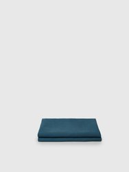 Marcel Linen Fitted Sheet - Adriatic - Adriatic