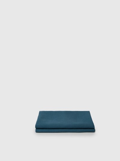 Sunday Morning Marcel Linen Fitted Sheet - Adriatic product