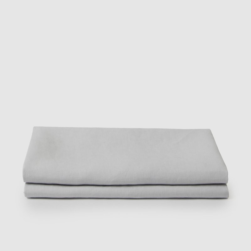 Sunday Morning Marcel Linen Fitted Sheet In White