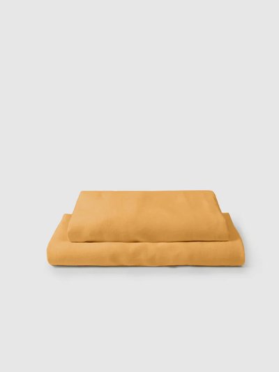 Sunday Morning Marcel Linen Fitted Sheet - Mustard product