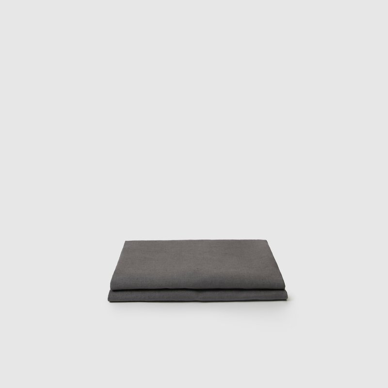 Sunday Morning Marcel Linen Fitted Sheet In Grey
