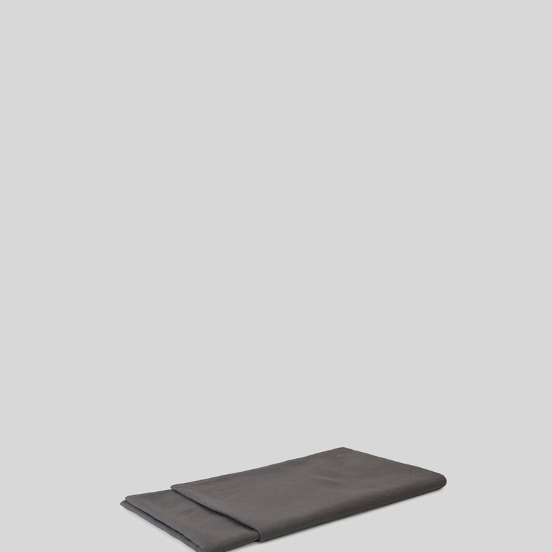 Sunday Morning Marcel Linen Flat Sheet In Grey