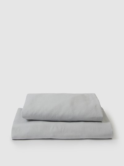 Sunday Morning Marcel Linen Sheet Set - Glacier product