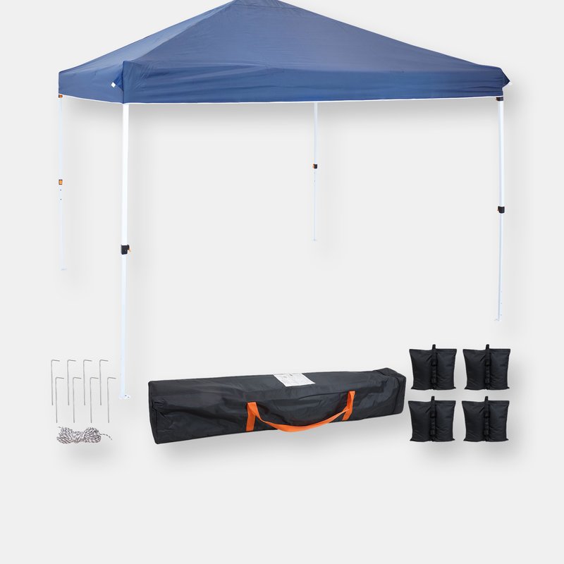 Sunnydaze Decor 10'x10' Pop Up Canopy Tent Outdoor Wedding Party Shelter With Bag/sandbags Blue
