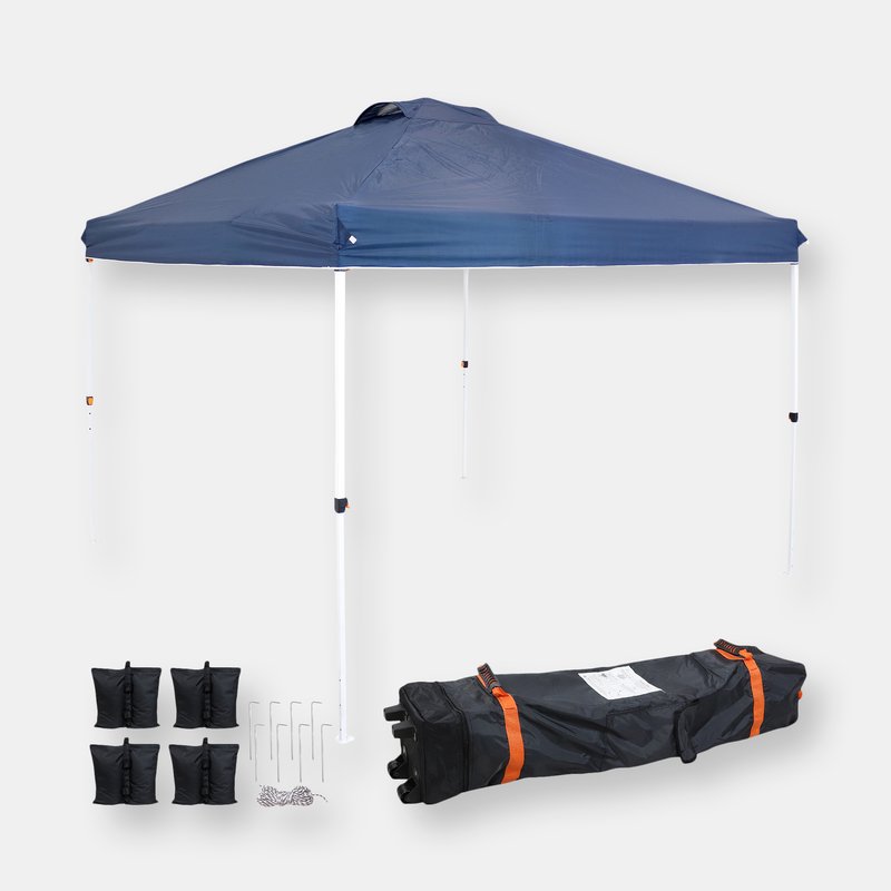 Sunnydaze Decor 12x12 Foot Premium Pop-up Canopy And Carry Bag/sandbags In Blue