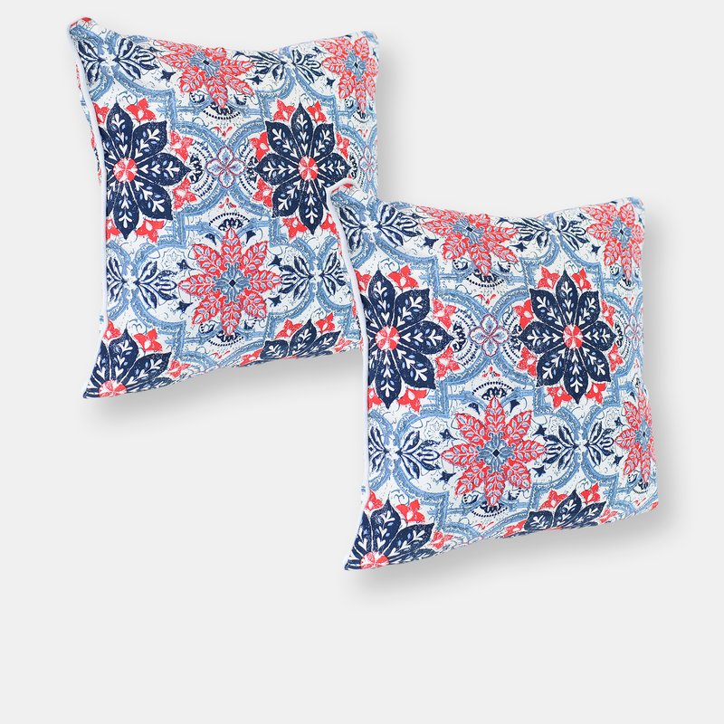 Sunnydaze Decor 2 Indoor/outdoor Throw Pillows In Blue