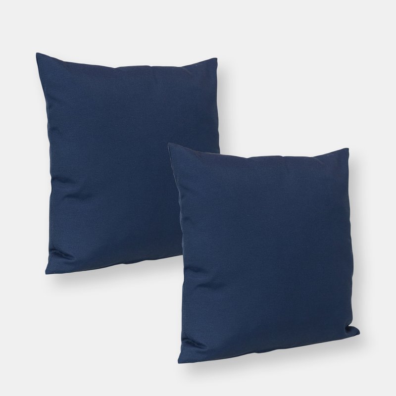 Shop Sunnydaze Decor 2 Outdoor Decorative Throw Pillows In Blue